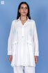 Slub Cotton Boyfriend Top With Chikankari Embroidery